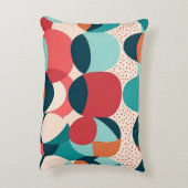 Retro Abstract Pebble Pillow Accent Kussen (Achterkant (Verticaal))