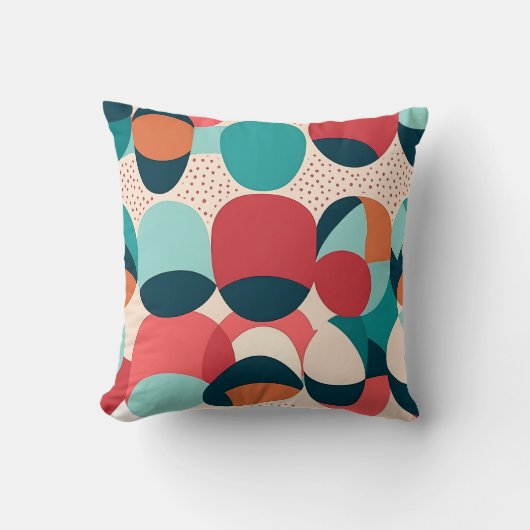 Retro Abstract Pebble Pillow Kussen (Voorkant)