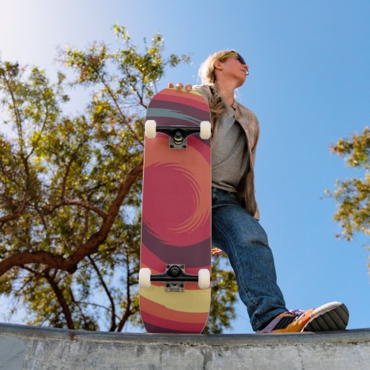 Retro Abstract Persoonlijk Skateboard (Buiten 1)