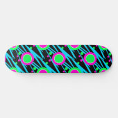 Retro Abstract poka Dot Pattern Skateboard (Horizontaal)