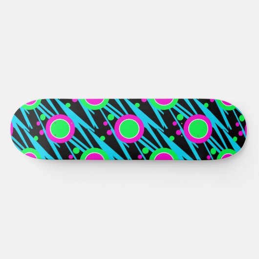 Retro Abstract poka Dot Pattern Skateboard (Horizontaal)