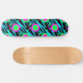Retro Abstract poka Dot Pattern Skateboard (Horizontaal)