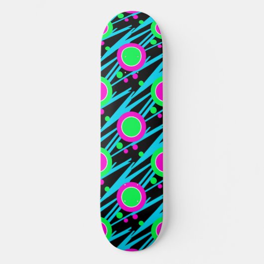 Retro Abstract poka Dot Pattern Skateboard (Voorkant)
