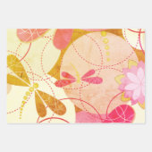 Retro abstract roze beige bloem Inpakpapier Vel (Voorkant)