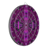 Retro Abstract Roze en Magenta Patroon Dartbord (Voorkant Links)