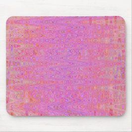 Retro abstract roze en oranje kronkelende lijnen muismat