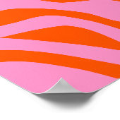  retro Abstract roze en Sinaasappel Poster (Hoek)