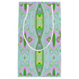 Retro Abstract roze, kalkgroen en Aqua Pattern Klein Cadeauzakje