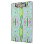 Retro Abstract roze, kalkgroen en Aqua Pattern Klembord (Links)