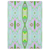 Retro Abstract roze, kalkgroen en Aqua Pattern Klembord (Achterkant)