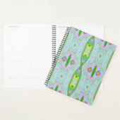 Retro Abstract roze, kalkgroen en Aqua Pattern Planner (Display)