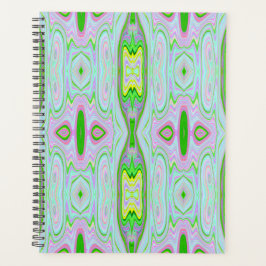 Retro Abstract roze, kalkgroen en Aqua Pattern Planner