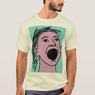 Retro Abstract Schreeuwende Expressionistisch Gezi T-shirt