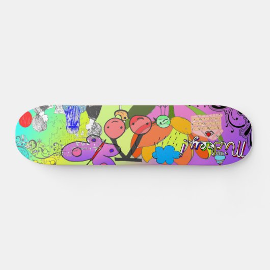 Retro Abstract skateboard (Horizontaal)
