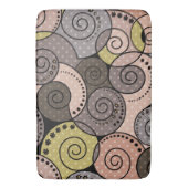 Retro, abstract, spiraalvormig badmat (Voorkant Verticaal)