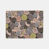 Retro, abstract, spiraalvormig fleece deken (Voorkant (Horizontaal))
