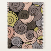 Retro, abstract, spiraalvormig planner (Achterkant)