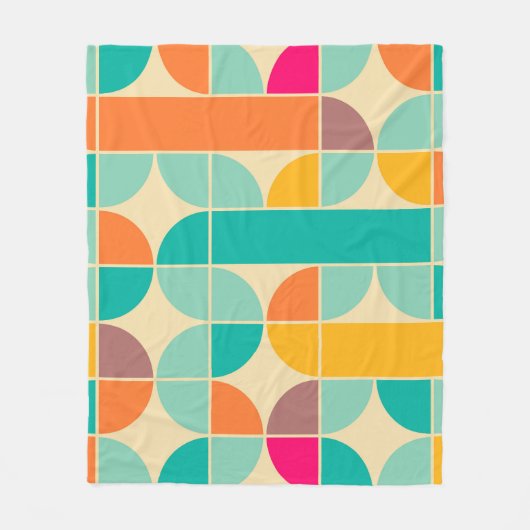 Retro Abstract: tijdloos naadloos ontwerp. Fleece Deken (Voorkant)