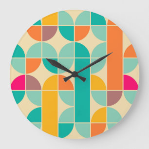 Retro Abstract: tijdloos naadloos ontwerp. Grote Klok