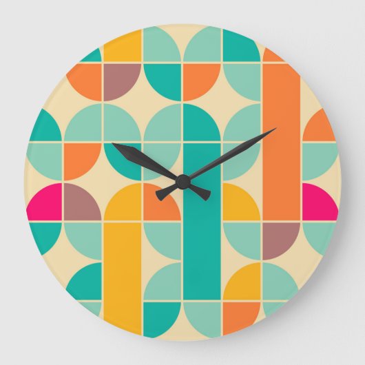 Retro Abstract: tijdloos naadloos ontwerp. Grote Klok (Voorkant)