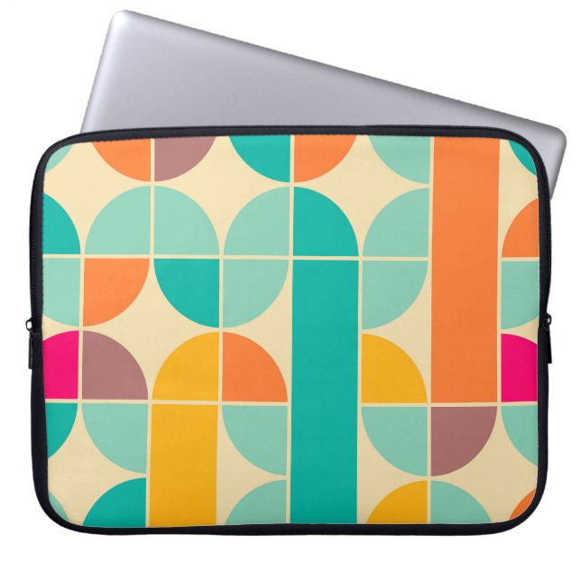Retro Abstract: tijdloos naadloos ontwerp. Laptop Sleeve (Voorkant)