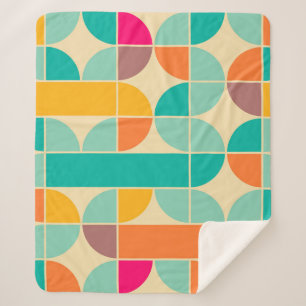 Retro Abstract: tijdloos naadloos ontwerp. Sherpa Deken