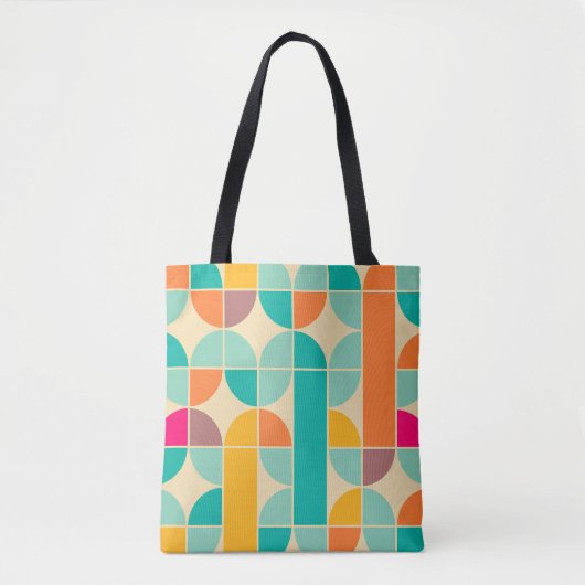 Retro Abstract: tijdloos naadloos ontwerp. Tote Bag (Voorkant)