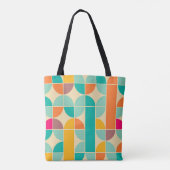 Retro Abstract: tijdloos naadloos ontwerp. Tote Bag (Achterkant)