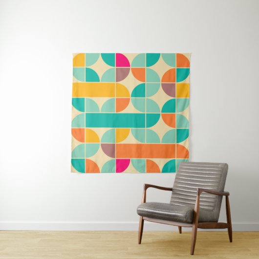 Retro Abstract: tijdloos naadloos ontwerp. Wandkleed (In Situ (horizontaal))