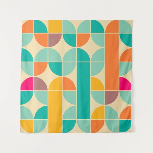 Retro Abstract: tijdloos naadloos ontwerp. Wandkleed (Voorkant)