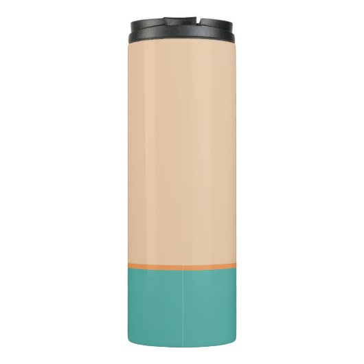 Retro Abstract Tropical Beach Surfboard voor Tiene Thermosbeker (Achterkant)