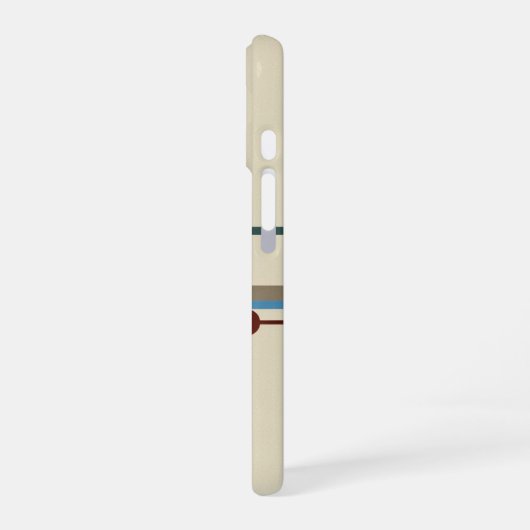 Retro Abstract Vertical Bars iPhone 16 Hoesje (Linkerkant)