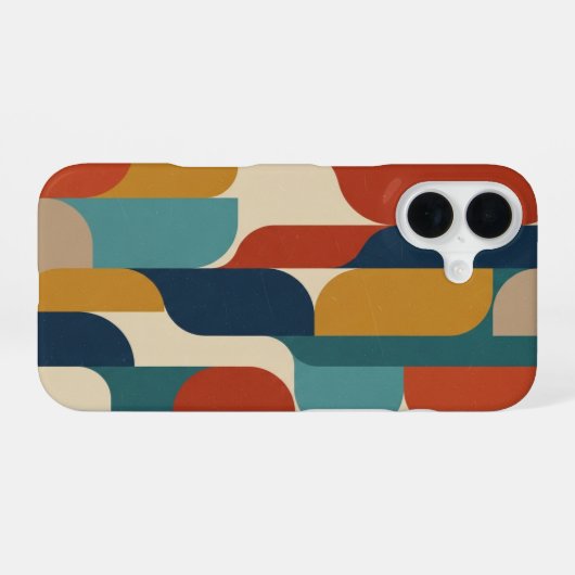 Retro Abstract Vertical Composition iPhone 16 Hoesje (Achterkant horizontaal)