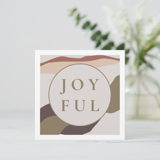 Retro Abstract vrolijk kerstfeest Kaart (Staand voorkant)