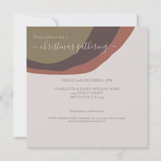 Retro Abstract vrolijk kerstfeest Kaart (Achterkant)