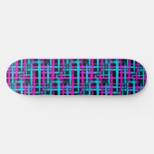 Retro Abstract Weave Patroon Skateboard (Horizontaal)