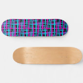 Retro Abstract Weave Patroon Skateboard (Horizontaal)