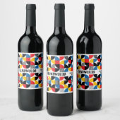 Retro Abstract wijnetiket Wijn Etiket (Flessen)