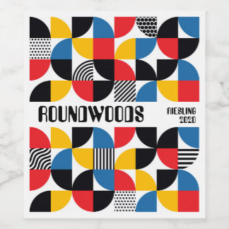 Retro Abstract wijnetiket Wijn Etiket