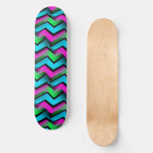 Retro Abstract Zigzag Pattern Persoonlijk Skateboard (Voorkant)