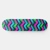 Retro Abstract Zigzag Pattern Persoonlijk Skateboard (Horizontaal)