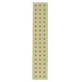 Retro Abstract zwart-gele bloemen Medium Tafelloper (Voorkant)