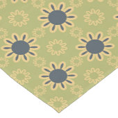 Retro Abstract zwart-gele bloemen Medium Tafelloper (Hoek)
