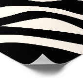  Retro Abstract Zwart Poster (Hoek)