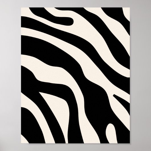  Retro Abstract Zwart Poster (Voorkant)
