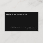 Retro Abstract zwart wittoetsenbord eenvoudig Visitekaartje (Voorkant)