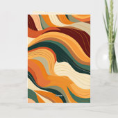 Retro Abstracte aardachtige terracotta dank u Bedankkaart (Achterkant)