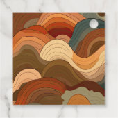 Retro Abstracte aardachtige terracotta Oranje brui Bedankjes Labels (Achterkant)