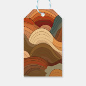 Retro Abstracte aardachtige terracotta Oranje brui Cadeaulabel (Achterkant)