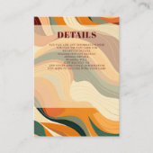 Retro Abstracte aardachtige terracotta Oranje brui Informatiekaartje (Voorkant)